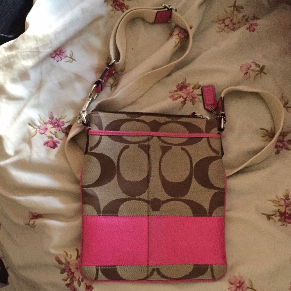 Pink Coach crossbody